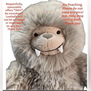 ORIGINAL OWNER BNWT Jellycat Bo Bigfoot AUTH SALES RECEIPT AVAILABLE